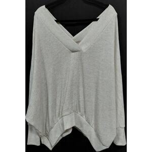Lou & Grey V-Neck Knit Top Solid Long Sleeve Size XS/S